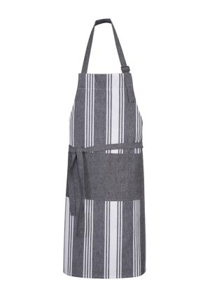 Unisex Salt Bib Apron - BA75 - Charcoal/White