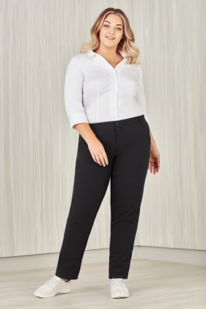 Women Comfort Waist Straight Leg black Pant