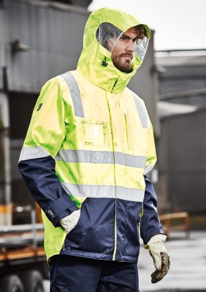 Mens Hi Vis 4 in 1 Waterproof Jacket - ZJ530