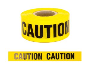 Barrier Warning Tape "CAUTION" Black on Yellow, 75mm x 250m