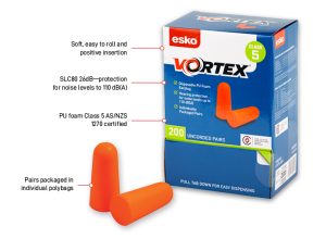 Vortex? Disposable un-corded class 5, SLC 80: 26dB 200 pairs/ per box orange
