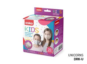 KIDS 3ply Disposable Hygienic Mask, Box 20 Unicorn Print