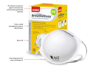 BREATHE EASY? Dust mask,P2, box of 20 masks