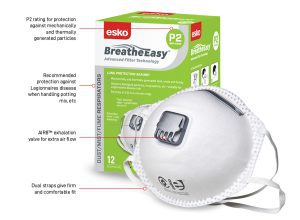 BREATHE EASY? Dust mask, P2 with exhalation valve, 12/Box