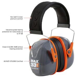 Esko Max33 707 Banded Earmuff Class 5, 33dB, AS/NZS 1270:2002