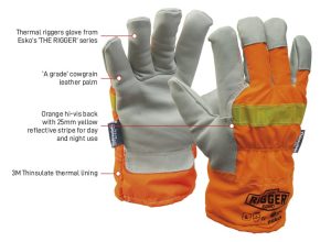 REFLECTOR-A grade Cowgrain Palm with Orange Reflective back & 25mm