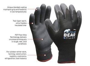 POLAR BEAR?, Thermal Double Lined Winter Glove, Black