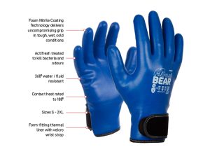 POLAR BEAR? Thermal Lined Fully Coated Glove, Sandy Nitrile Palm