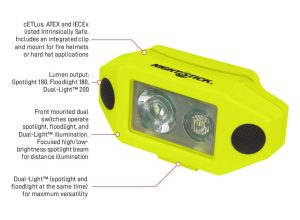 NIGHTSTICK Intrinsically Safe Dual-Light Headlamp with Hard Hat Clip