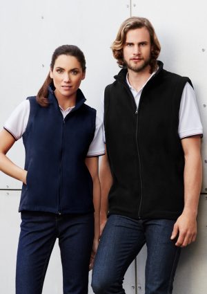 Mens Plain Micro Fleece Vest - F233MN