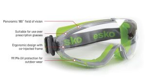 G-MAX?, Full Vision 180o Goggle, Ventilated, anti-fog/anti-scratch, Clear Lens