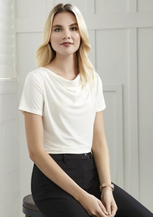 Ladies Ava Drape Knit Top - K625LS