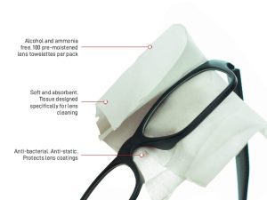 Lens Wipes, Box 100, can also be used for a wide range of applications