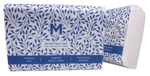 Paper Hygiene - Folded Paper Towels 230mm x 230mm White