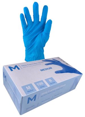 Hand Protection - Nitrile Examination Gloves M Blue