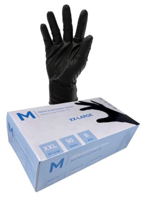 Hand Protection - Nitrile Examination Gloves 2XL Black