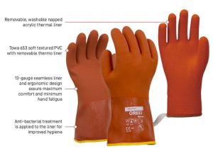 Glove 653 Thermo soft textured PVC with removable Thermo Liner