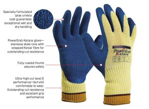 PowerGrab Katana Kevlar Knit, Cut L5, Latex MICROFINISH Coating