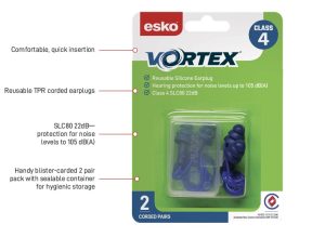 Vortex? Reusable TPR corded class 4, SLC80: 22dB 2 pairs blue
