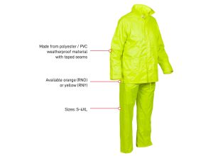 Good2Glow Rainsuit, Jacket & Pant Set, Neon Yellow