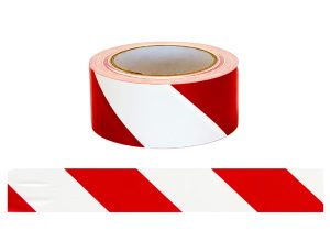 ESKO Floor Aisle Marking Tape, Red/White, 50mm x 33mtrs