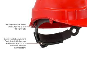 TUFF-NUT Ratchet H/Hat 6 Point Harness to suit TN1 Hard Hats