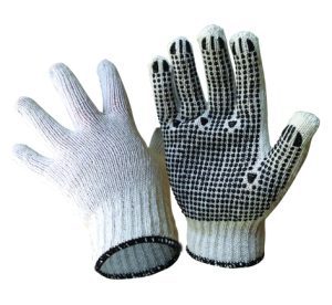 Armour Polycotton Black Dot Glove - L