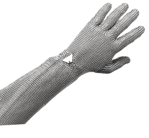 Falcon Chainmesh Glove with Hook Closure & 19cm Cuff
