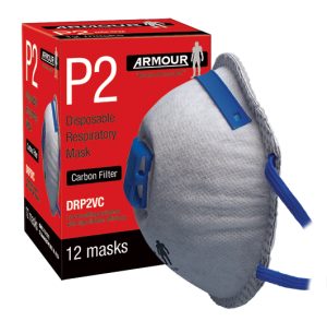 Armour? Disposable Respirator Valve P2 Charcoal Mask