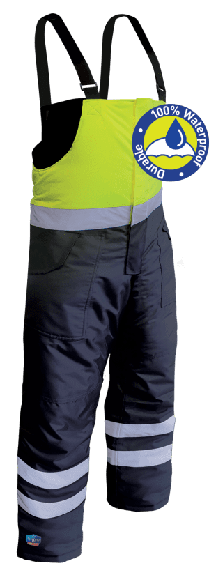 Iceking? Fluro Yellow/Navy Arctic Freezer Bib Pant - Waterproof (2000g/m2/24hr)
