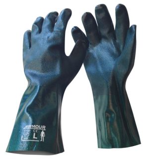 Armour? Green PVC Chemical Gauntlet Glove - 35cm