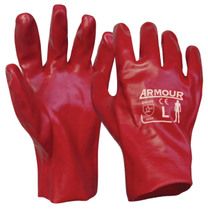 Armour? Red PVC Gauntlet Glove - 27cm