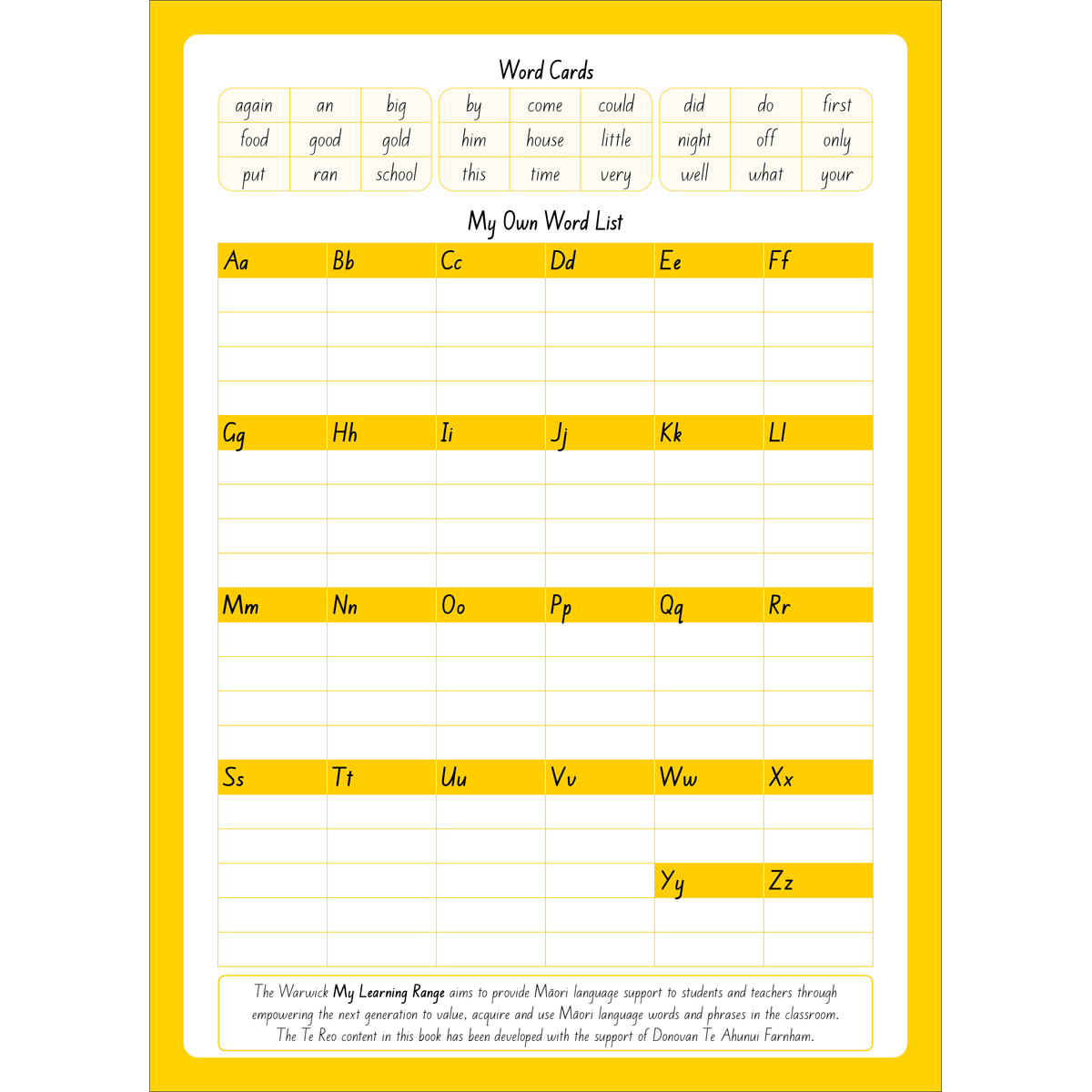 Warwick My Literacy Book 3 9mm Ruled 64 Page