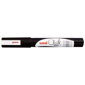 Uni Chalk Marker 0.9-1.3mm Bullet Tip Black PWE-3MS