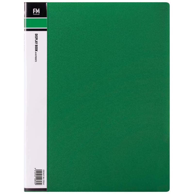FM Display Book A4 Green 40 Pocket Kiwi Business