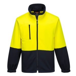 Water Repellent Brush Fleece Jacket - MH315YNR - Yellow/Navy