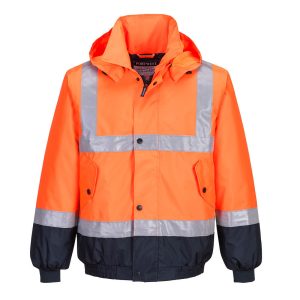 Hi-Vis Flying Jacket - MJ204ONR - Orange/Navy