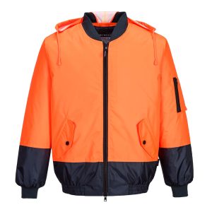 Hi-Vis Bomber Jacket - MJ304ONR - Orange/Navy