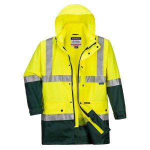 Eyre Lightweight Hi-Vis Rain Jacket with Tape - MJ306YGR - Yellow/Green