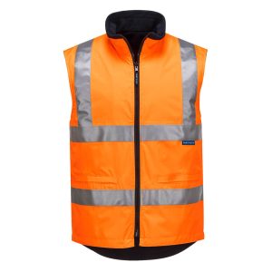 Polar Fleece Reversible Vest - MV214ORR - Orange