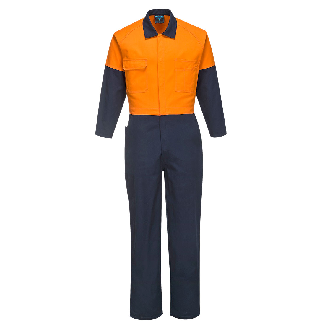 Regular Weight Combination Coveralls - MW931ONT - Orange/Navy Tall