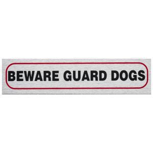 Rosebud Sign Beware Guard Dogs