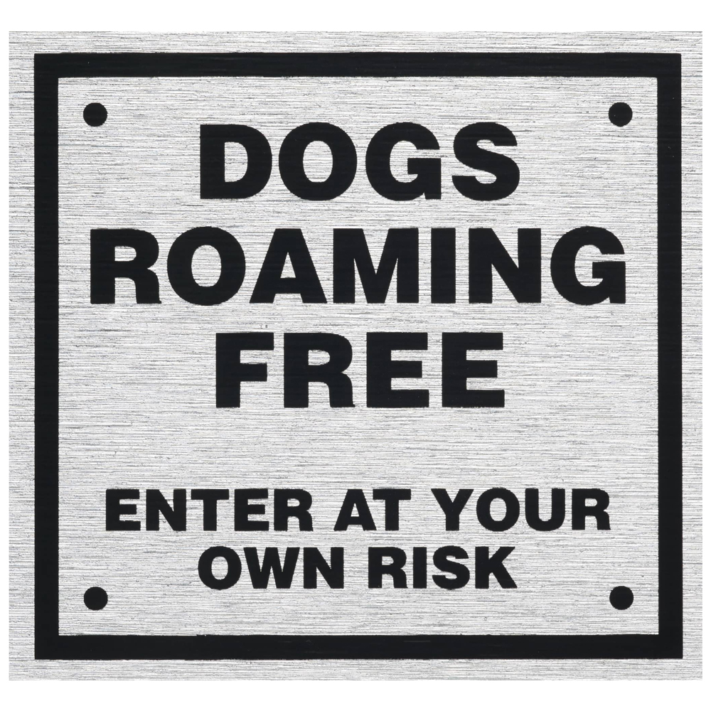 Rosebud SQUARE Sign Dogs Roaming Free - Kiwi Business