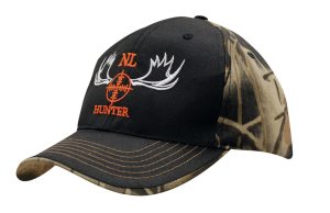 Leaf Print Camouflage with Plain Colour Front & Top of Peak