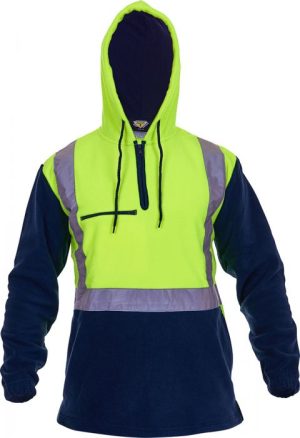 Caution D/N Polar Fleece 1/2 Zip Hoodie - 380gm - PCF1017