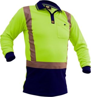 Caution D/N L/S Micro Fibre Polo - PCP1213